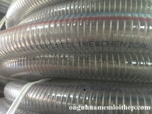 Ống nhựa có lõi thép trắng trong
