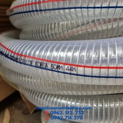 Ống nhựa gân kẽm màu trắng trong
