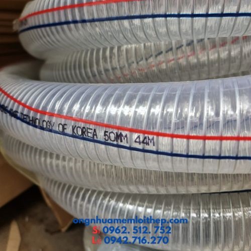 Ống nhựa gân kẽm màu trắng trong