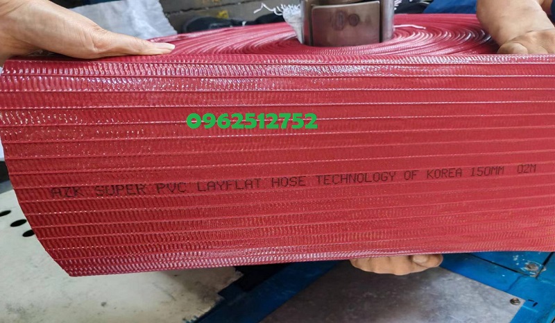 Ống bạt đỏ có gân sần cty AZK